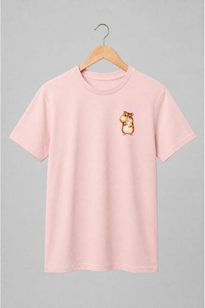 Generic Brand Tricou unisex cu Hamster portocaliu pentru iubitorii de animale