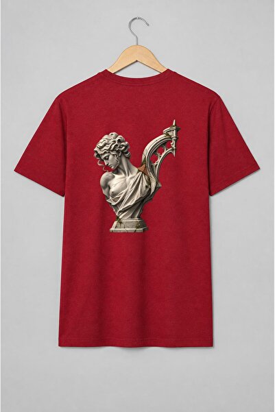 Generic Brand Tricou unisex cu Bust de statuie clasică cu arcadă gotică dark ...