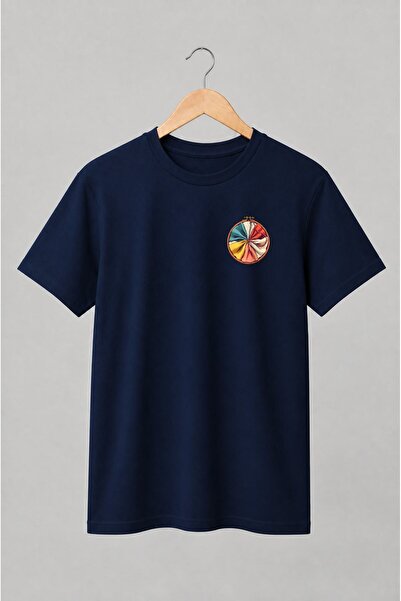 Generic Brand Tricou unisex cu Gherghef cu ac și ață colorată artă textilă