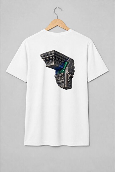 Generic Brand Tricou unisex cu Fragment de capitel clasic