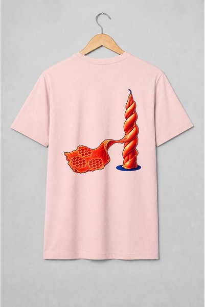 Generic Brand Tricou unisex cu Lumânare spiralată cu ceară topită artizanală