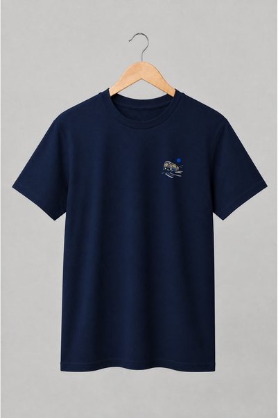 Generic Brand Tricou unisex cu Tramvai vintage urban