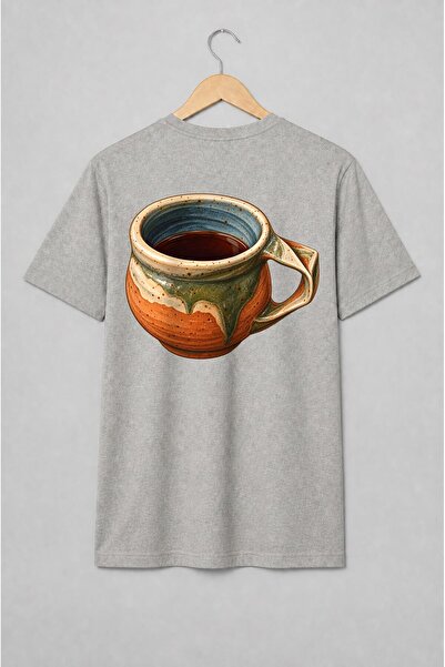Generic Brand Tricou unisex cu Cană de ceramică rustică