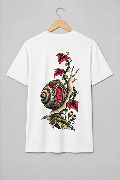 Generic Brand Tricou unisex cu Melc cu căsuță în cochilie fantasy