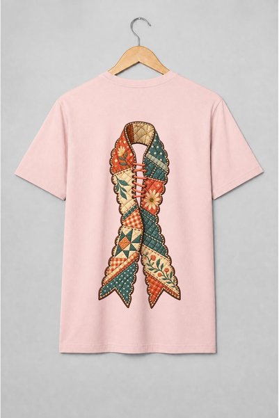 Generic Brand Tricou unisex cu Fundă patchwork florală