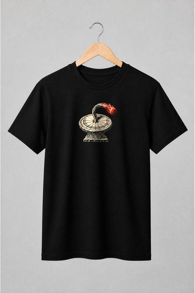 Generic Brand Tricou unisex cu Cometă pe cadran astrologic