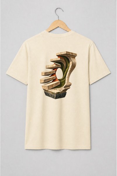 Generic Brand Tricou unisex cu Fragment de arhitectură clasică în stil suprar...