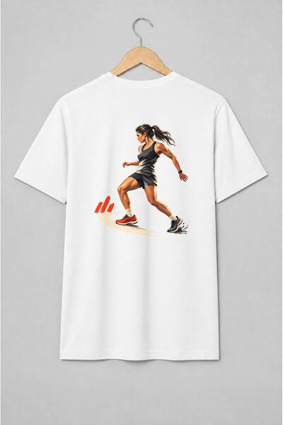 Generic Brand Tricou unisex cu Alergătoare în mișcare pentru fitness