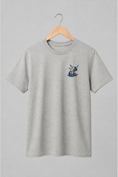 Generic Brand Tricou unisex cu Iepure cu antenă parabolică fantasy