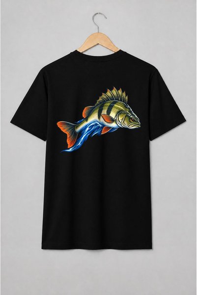 Generic Brand Tricou unisex cu Pește de apă dulce pentru pescari