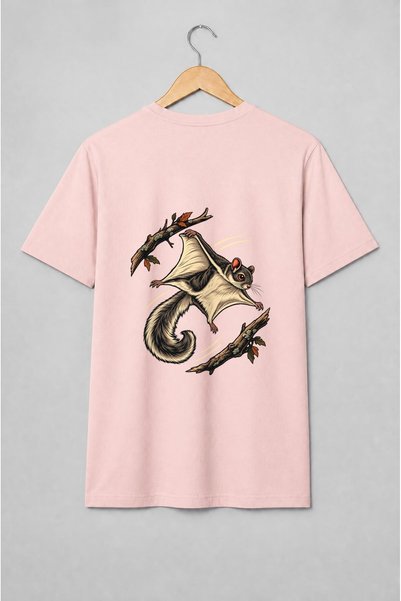 Generic Brand Tricou unisex cu Veveriță zburătoare vintage