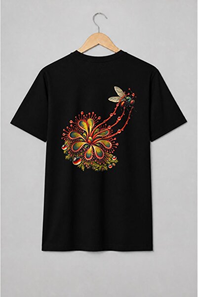 Generic Brand Tricou unisex cu Plantă carnivoră cu muscă pentru pasionați de ...