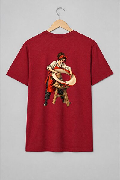 Generic Brand Tricou unisex cu Croitoreasă la atelier vintage