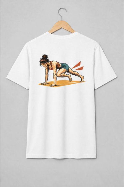 Generic Brand Tricou unisex cu Femeie în poziție de yoga pentru wellness