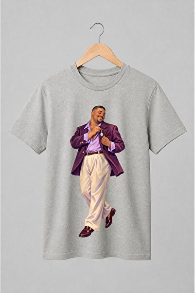 Generic Brand Tricou unisex cu Bărbat elegant cu perlă stil vintage