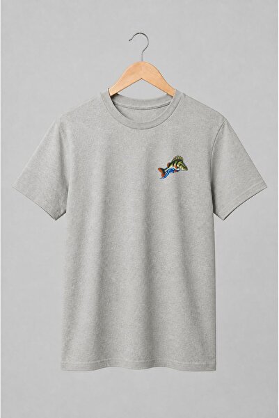 Generic Brand Tricou unisex cu Pește răpitor pentru pescari