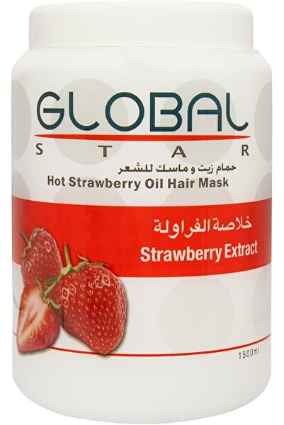 Globalstar قناع الشعر بالزيت الساخن من جلوبال ستار بخلاصة الكيراتين والفراولة...