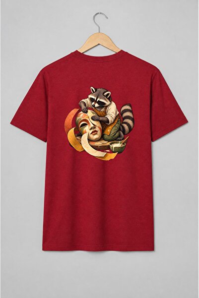 Generic Brand Tricou unisex cu Raton pictor cu mască în atelier creativ