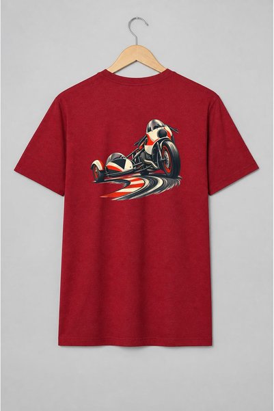 Generic Brand Tricou unisex cu Motocicletă cu ataș vintage
