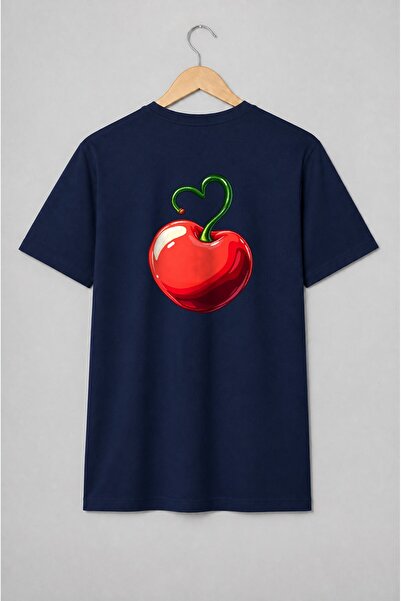 Generic Brand Tricou unisex cu Măr roșu pop-art