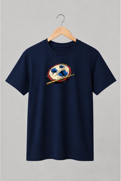 Generic Brand Tricou unisex cu Tobă de percuție cu băț în stil vintage