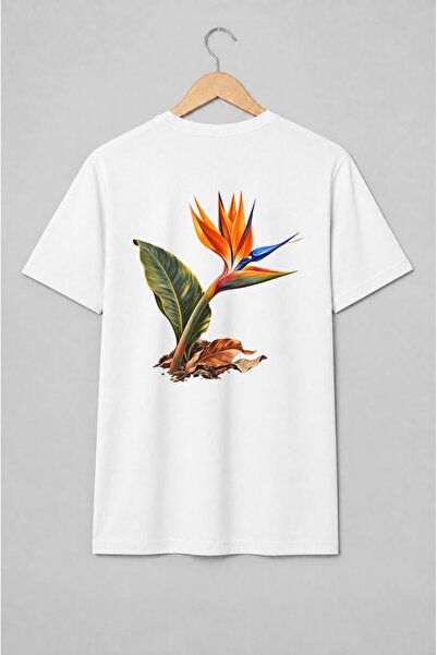 Generic Brand Tricou unisex cu Floarea păsării paradisului botanică