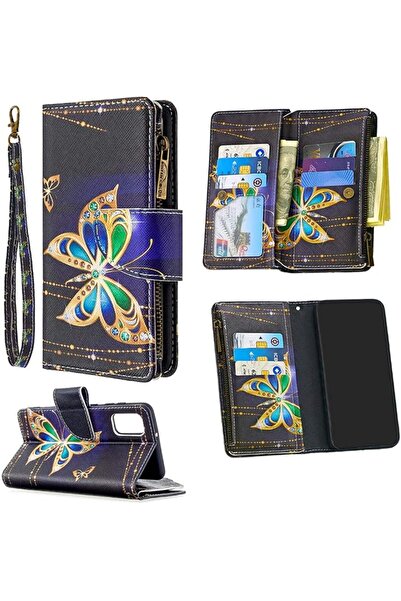 GENERAL EnjoyCase Zipper Wallet Case for Samsung Galaxy A41,Colorful 9 Card S...
