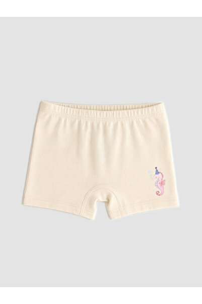 LC Waikiki Rmz Gi̇yi̇m Farkiyla Printed Girls' Boxer Shorts
