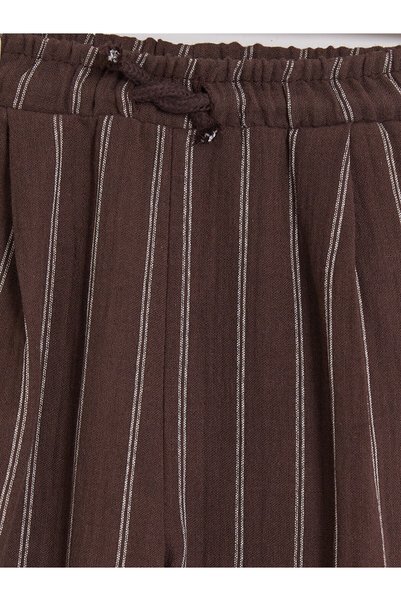 LC Waikiki Alita City Lcw Baby Brown Striped Boy's Pants with a Difference in Color