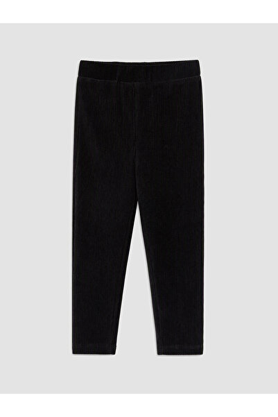 LC Waikiki Nevavm Farkıyla Lcw Kids Black Combed Cotton Plain Narrow & Slim E...