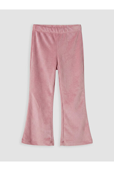 LC Waikiki Two Mt Shop Quality Pink Velvet Plain Tight & Slim Elastic Waist G...