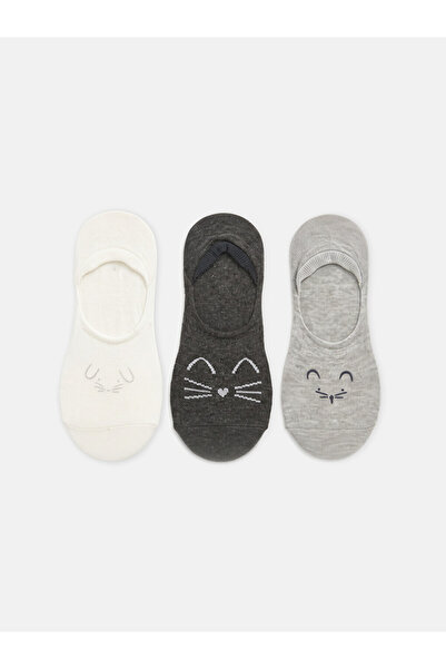 LC Waikiki I Embroidered Women's B Ballet Flats Socks 3-Piece from Freezen Store