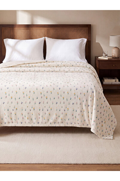 LC Waikiki Alita City Farkıyla Lcw Home Mixed Floral Double Blanket 200X220 cm