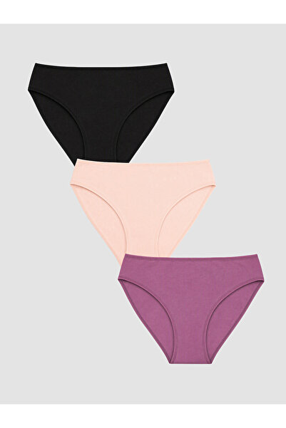 LC Waikiki Rmz Gi̇yi̇m Farkiyla Bikini Panties 3-Pack
