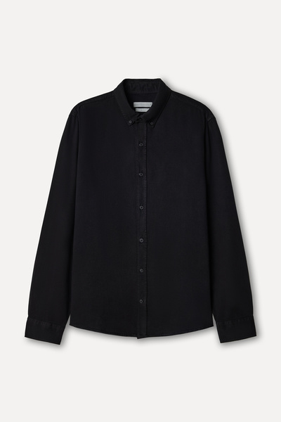 Mudo Men's Black Liyosel Regular Fit Long Sleeve Shirt