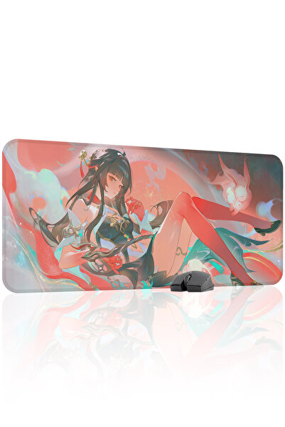 mousepad bastir Lingsha Honkai: Star Rail Anime V1 - 90x40 Gaming Mouse Pad Α...