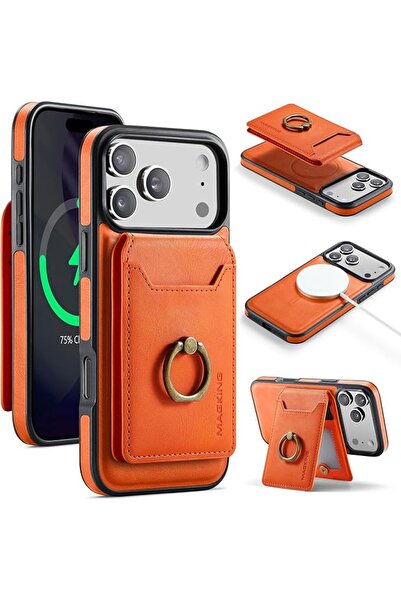 GENERAL 2 in 1 Wallet Case for iPhone 17 Pro, Supports Wireless Charging 360 ...