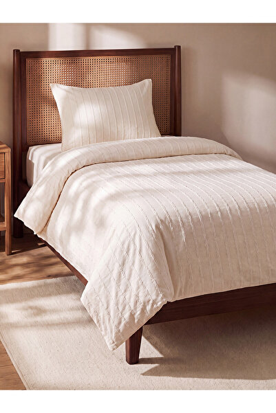 LC Waikiki Alita City Farkıyla Lcw Home White Striped Single Duvet Cover Set