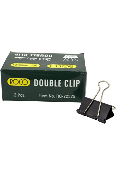Roco Paint Coated Binder Clips, 5.08 cm Size, Black