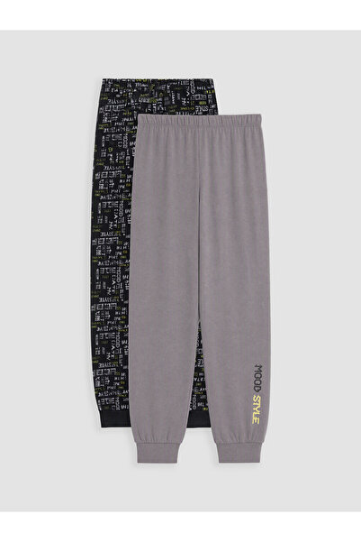 LC Waikiki Rmz Gi̇yi̇m Farkiyla Embroidered Boys' Pajama Bottoms 2-Piece