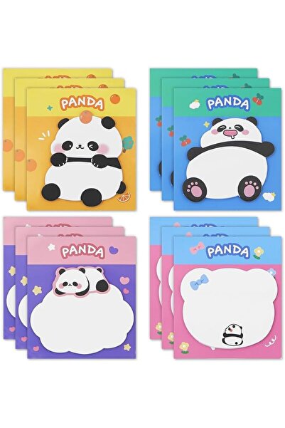 TERRIFI Panda Sticky Note, Cute Cartoon Animal Memo Pads, Kawaii Self Stick P...