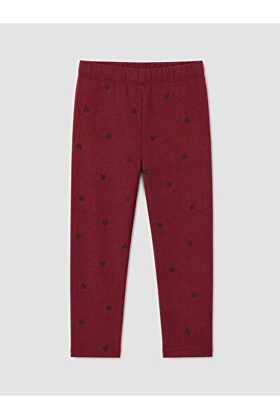 LC Waikiki Two Mt Shop Quality Lcw Kids Burgundy 2 Thread Printed Tight & Sli...