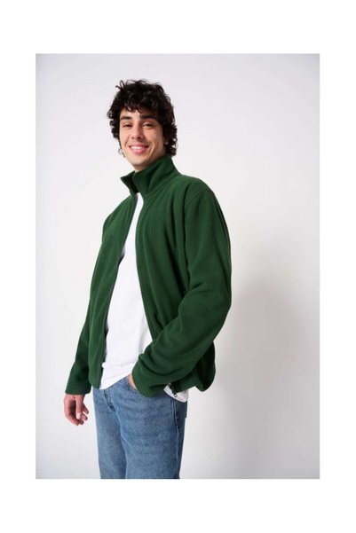 iDeal Basic Hanorasc fleece unisex cu fermoar integral și guler înalt, - IB900