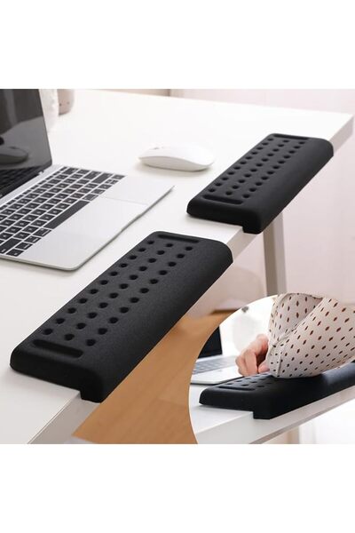 GENERAL 2 Pcs Ergonomic Mouse Wrist Rest, Elbow Support Table Pad, L-Shaped D...