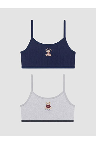 LC Waikiki Rmz Gi̇yi̇m Farkiyla U Roba Collar Girls' Bustier 2-Piece Set