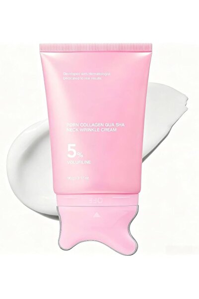 NIGWEDETE PDRN Collagen Gua Sha Neck Wrinkle Cream with Built-In Applicator, ...