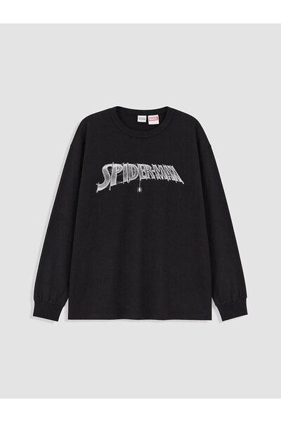 LC Waikiki Two Mt Shop Quality Lcw Kids Black Spider-Man Boys' T-Shirt
