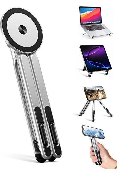 GENERAL Laptop Stand - Portable Tablet Riser iPad Desk Mount, Silver