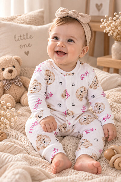 NOTA KİDS Organic 100% Cotton Newborn Baby Long Sleeve Romper