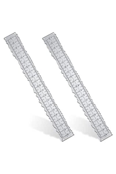 SYOSI Deckle Edge Ruler, Metal Paper Tearing Tool, Irregular Edge Measuring G...